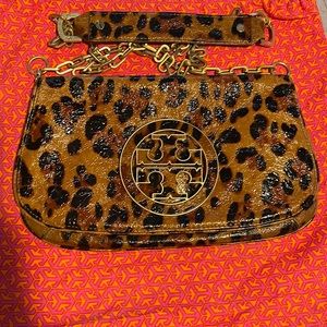 Tory Burch Ainsley Logo Leopard Crossbody Bag